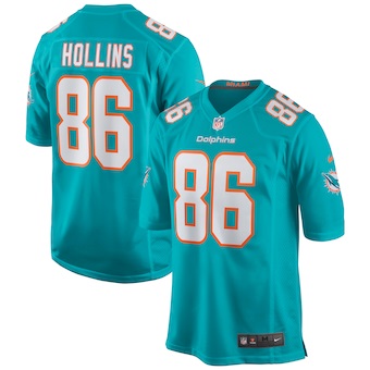 mens nike mack hollins aqua miami dolphins game jersey